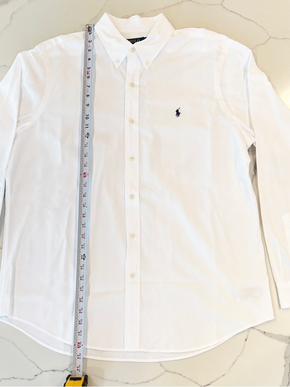 Ralph Lauren Men's Classic White Long sleeve oxford shirt- only worn once